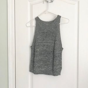 Gray knit top